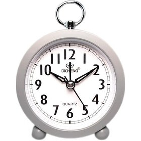 Resim Justup Çalar Saat Yuvarlak Masa Saati Sizi Sessizce Uyandırır Yatak Odası Ofis İçin Mükemmel Çalışır --- Gri Diğer 