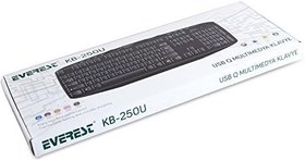 Resim Everest Kb-250U, Multimedia Q Klavye, Türkçe, Siyah 