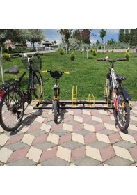 Resim İlgi Trafik Bisiklet Park Yeri Bisiklet Park Alanı 6'lı Sarı - Siyah 