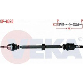 Resim Otoco Opel Corsa D 1.3 Cdtı (Dth) Uzunluk 952MM2006-2014 Komple Aks Sağ Ön 374698 