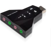 Resim Maxgo 2100 Usb Ses Kartı 7.1 Kanal Çevirici Dönüştürücü Laptop Harici Kartı Mikrofon Kulaklık Girişli 