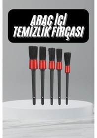 Resim Zengemtx 5 Adet Oto Detaylı Temizleyici Araç İçi Temizlik Fırça Seti Koltuk Döşeme Kapı Toz Alma Fır 