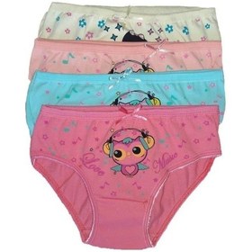 Resim Seher 12 Adet Sedef Yıldız Kız Çocuk Ince Lastik Likralı Bikini Külot 