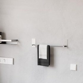 Resim Zift Unique Ömür Boyu Paslanmaz Çelik Havlu Askısı - Yapışkanlı Montaj Havluluk - 45CM Banyo & Tuvalet Havlu Tutacağı 