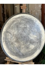 Resim ANTEPSEPETİ Antika Nakışlı Bakır Tepsi 73cm 