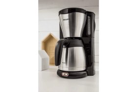 Resim Phılıps HD7546 Cafe Gaia Paslanmaz Çelik , Otomatik Kapanma Filtre Kahve Makinesi Gri 