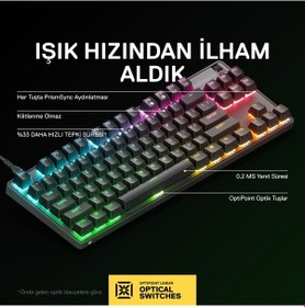 Resim Steelseries Apex 9 TKL RGB UK Mekanik Oyuncu Klavye 