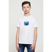 Resim Qivi Kurabiye Canavari Cake Smash Backdrop Baskılı Unisex Çocuk Beyaz T-Shirt 
