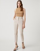 Resim Crop Cigarette Pantolon Düz Paça 