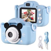 Resim Mufunye 1080p Çizgi Film Çocuk Dijital Kamerası, 20 Megapiksel Lens, 2,0 İnç Ips Ekran, Blue Mickey'nin Fotoğraf Ve Videolarını Çekebilir 