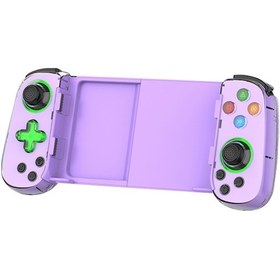 Resim Cbtx D7 Game Console Bluetooth Gamepad İçin Gerilebilir Kablosuz Denetleyici Sol / Sağ Salon Rocker Oyun Kolu Mor 