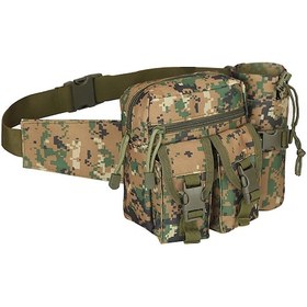 Resim Qingmipy Unisex Spor Bel Çantası - 800d Oxford Kumaş, Su Geçirmez, Dayanıklı, Şişe Tutucu, Büyük Kapasite, Dağcılık Bisiklet Turu İçin Çok Renkli 