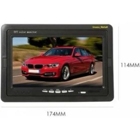 Resim Ucuzcu Market 7 Inç Tft LCD Ekran (Usb - Sd - Renkli Kumandalı 2 Kamera Bağlanan Monitor ( Flim Izle-Müzik Dinle) 