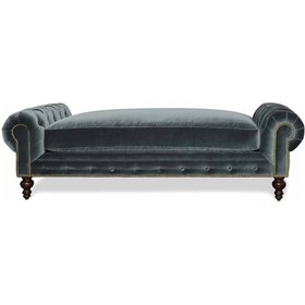 Resim Hanelmobilya Hanel Mobilya Pipa Chester Benç Puf Füme Kadife Kumaş 