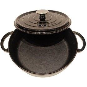 Resim Sürel 24 Cm Yuvarlak Sığ Tencere Parlak Siyah Çok Renkli 