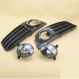 Resim Audi A4 B8 2008-2012 Sis Farı Seti 4 Parça Izgaralı Set 