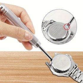 Resim 1pc Premium Alüminyum Saat Arka Kapağı Açma Aracı - Dayanıklı Saat Kapağı Bıçağı Kolay Batarya Değişimi ve Arka Kapağı Çıkarılması için, Kaymaz Tutuş 