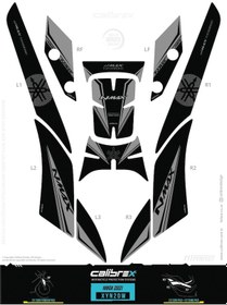 Resim Yamaha Nmax 2021 Sonrası Tank Pad Seti Gri 