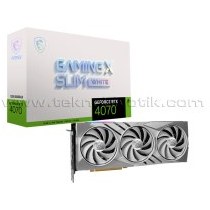 Resim MSI GeForce RTX 4070 Gaming X Slim White 12 GB 192 Bit GDDR6X DX12 Gaming Ekran Kartı ( Beyaz ) 