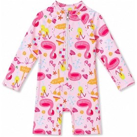 Resim Beniizle Unisex Bebek Yüzücü Mayosu Pembe 