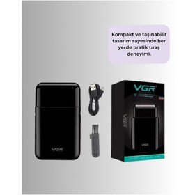 Resim Gld-spt- Çift Başlıklı Elektrikli Tıraş Makinesi Suya Dalı, Hafif Ve Ergonomik 