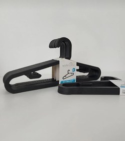 Resim EMEY Plastik Siyah Kıyafet Elbise Askısı Askılığı Gömlek Askısı Pantolon Askısı 12 ADET 