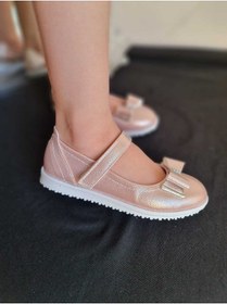 Resim Buyolog Ortopedik Düz Taban Pembe Kız Çocuk Prenses Babet 