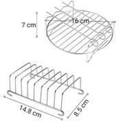 Resim King Uyumlu Kyf 25 Magicfry Sıcak Hava Fritözü Airfyer Izgara Teli Ve Ekmek Kızartma Teli 