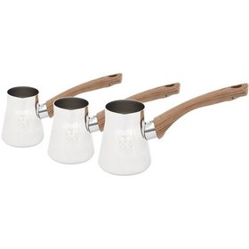 Resim Serenk Definition Standlı 4 Parça Çelik Cezve Seti 