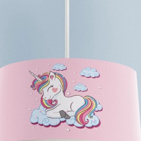 Resim Mekta Home Unicorn Pembe Renkli Avize 