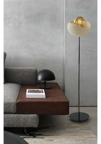 Resim Beton Lambader Metal Ayaklı Bohem Abajur Siyah La95 Krem 