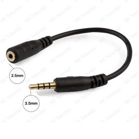 Resim 4 Kutuplu 3.5Mm Erkek To 2.5Mm Dişi Stereo Ses Kablosu 