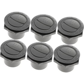 Resim Enjoybuy 6X60MM Çıkış Hava Havalandırma Kapağı Duvar Montaj Çıkış Egzoz Izgara Abs Yuvarlak Gri (Yurt Dışından) 