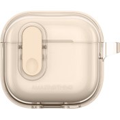 Resim Airpods 4 Kılıf Amazingthing Magnetik Kilit Tasarımlı Minimal Serisi Kılıf Desert Titanyum 