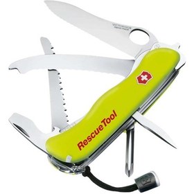 Resim Rescuetool Fosforlu Yeşil Hayat Kurtarma Çakısı - Victorinox - 0.8623.mwn Çok Renkli 