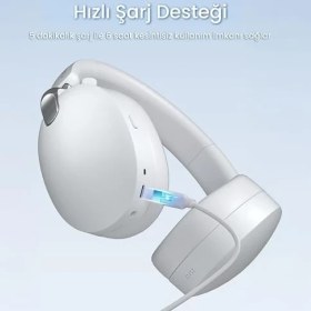 Resim TeknoKapsül Aula A500 Hybrid Anc 2.4ghz Kablosuz ve Bluetooth 5.4 Aux Mikrofonlu Kulak Üstü Kulaklık Siyah 