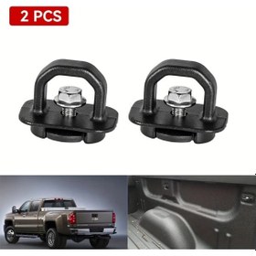 Resim Hightower 2 Adet Sert Siyah Alüminyum Bagaj Çapa Kancası - Silverado/colorado/canyon İçin Ayarlanabilir Kayışlı 