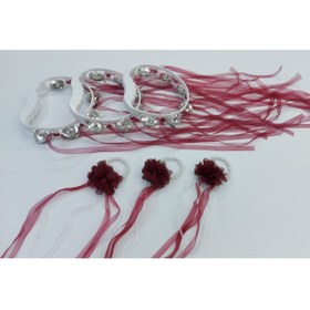 Resim memisshop Nedime Bilekliği Ve Süslü Tef Bordo2 10 Adet 