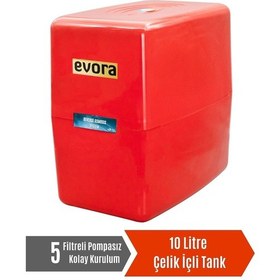 Resim 5 Filtreli 10 L Pompasız Kırmızı Kapalı Kasa Su Arıtma Cihazı 