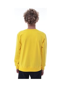 Resim Sarı Erkek Çocuk Sweatshirt Pamuklu Rahat Kalıp Günlük Model Sarı 