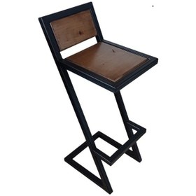 Resim Metal Bar Taburesi Açık İskelet 