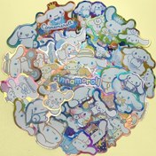 Resim 60 adet Sanrio Cinnamoroll Sticker, Su Geçirmez Yeniden Kullanılabilir Lazer Karikatür Decals, DIY El Sanatları, Parti Hediyeleri, Noel Hediyeleri, Kendinden Yapışkan Kağıt Sticker'lar için Scrapbooking ve Plastik Yüzeyler 