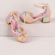 Resim NeSe Shoes Kız Çocuk Labubu Baskılı Topuklu Ayakkabı, Kız Çocuk Abiye Ayakkabı 