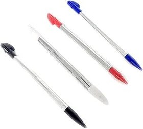 Resim Valley Of The Sun Paketi 4 3DSXL Ekstra Stylus Teleskop Metal Dokunmatik Kalemler Değiştirme, Eski 3DS XL LL 3DSLL Oyun Konsolu, Kırmızı/Beyaz/Siyah/Mavi Teleskopik Kalem Touchpen Dört ADET Set Aksesuarları 