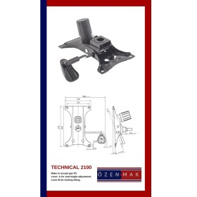 Resim Özenmak Büro Ofis Koltuğu Tek Kollu Mekanizma Yedek Parça 