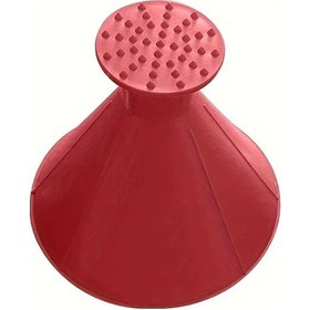 Resim Chenkestoreone Kırmızı Büyük Boy Buz Kazıyıcı Fonksiyonel Araç Cam Temizleyici Karlı Kış Aksesuarı 