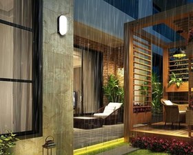 Resim 20W BAHÇE BALKON BANYO TERAS DUVAR LED IŞIK NEM SU GEÇİRMEZ SİYAH KASA BEYAZ IŞIK 6400K 