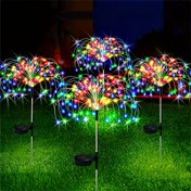 Resim 1 Paket 200/150/60 LED Güneş Enerjili Bahçe Işıkları, 8 Aydınlatma Modlu Su Geçirmez Dış Mekan Patiyo Yolu Parti Düğün Dekorasyonu için Uygun 