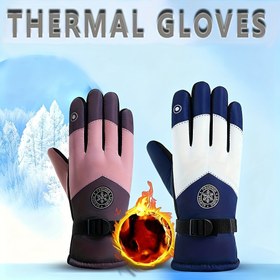 Resim 1 Çift Sonbahar/Kış Termal Polar Astarlı Kayak Eldiveni | Ayarlanabilir İpli, Kalınlaştırılmış, Soğuğa Dayanıklı, Uzun Ömürlü, Unisex, Kayak, Seyahat, Kamp, Bisiklet, Balık Tutma için İdeal 