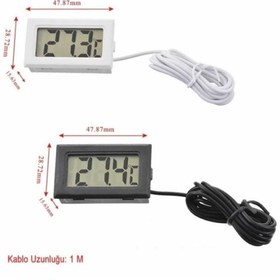 Resim Genel Markalar Sıcaklık Isı Termometresi Mini Dijital Isı Ölçer Ntc Sensör -50c 110c Buzdolabı Akvaryum Oda Depo 